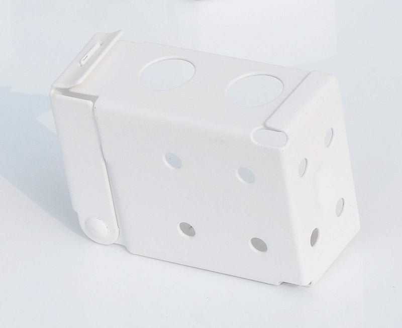 Cutelec 2pcs Box Mounting Bracket for Low Profile Blinds 2inch White Color Window Blinds Headrail Holder Bracket - Image 4